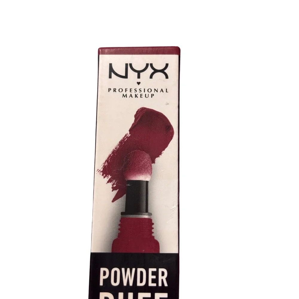 NYX Powder Puff Lippie PPL12 Prank Call 12mL Burgundy Matte Lip Cream Glam Retro